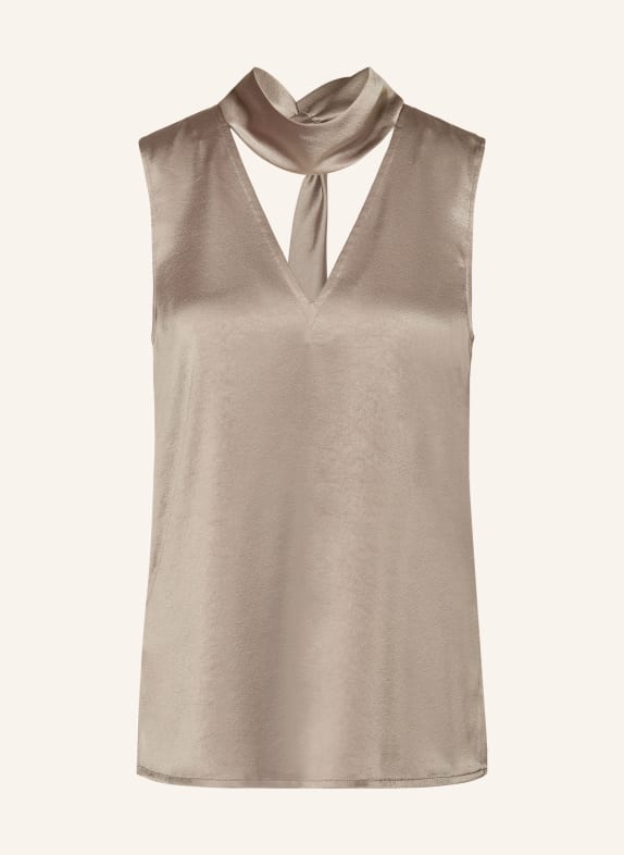 RIANI Satintop mit Schluppe TAUPE