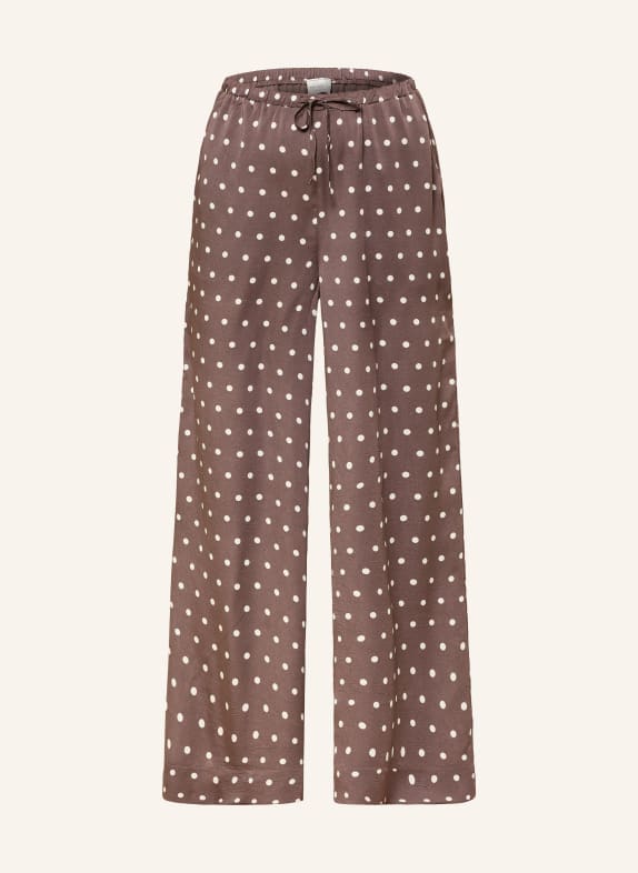 NEO NOIR Hose SEBBA DUNKELBRAUN / WEISS