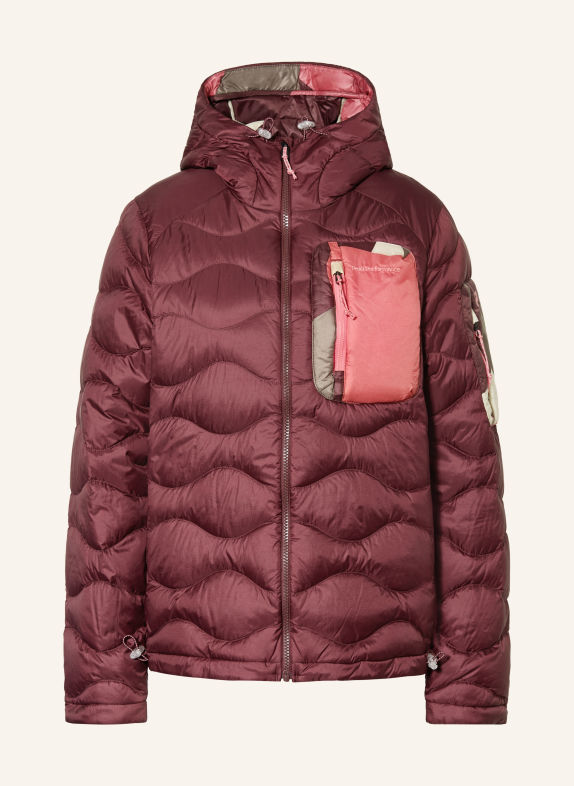 Peak Performance Daunenjacke HELIUM AOP UTILITY DUNKELROT / TAUPE / HELLROT