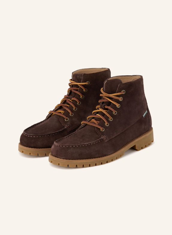 SEBAGO PARKER Lace-Up Boots DARK BROWN