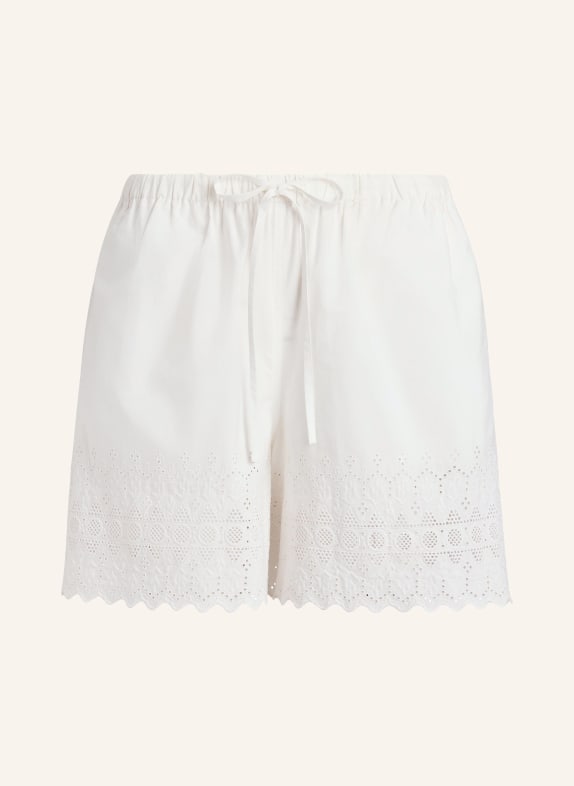 POLO RALPH LAUREN Shorts with eyelet lace WHITE