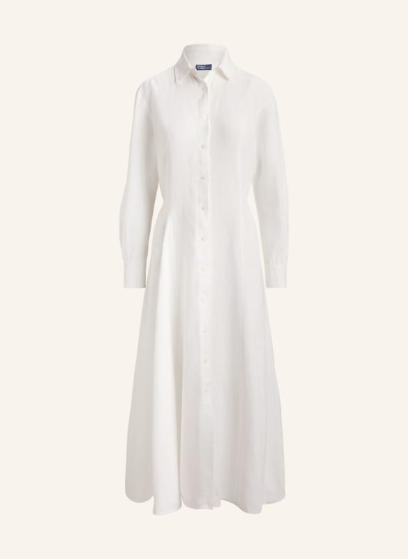 POLO RALPH LAUREN Hemdblusenkleid aus Leinen WEISS