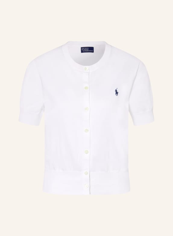 POLO RALPH LAUREN Strickjacke WEISS / DUNKELBLAU