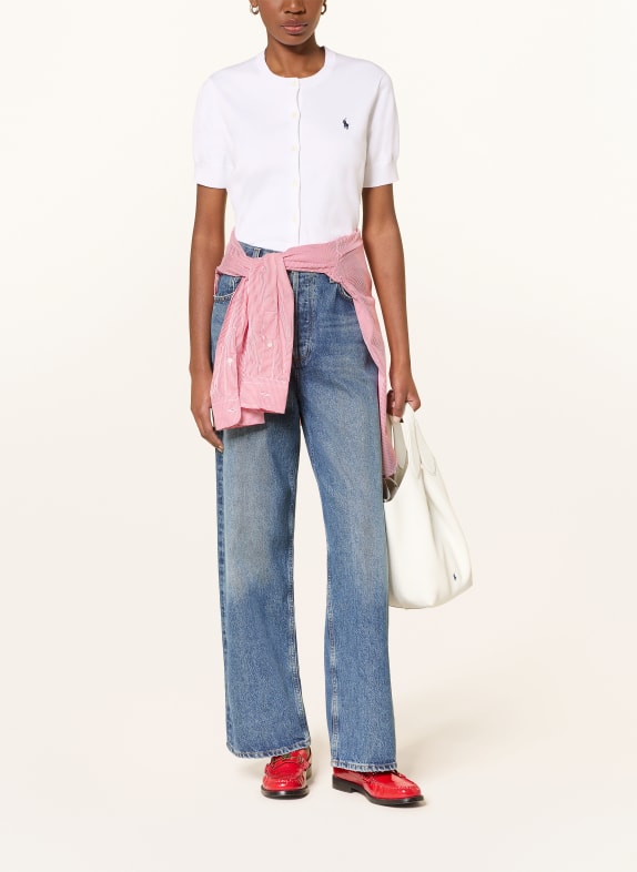 POLO RALPH LAUREN Strickjacke WEISS / DUNKELBLAU