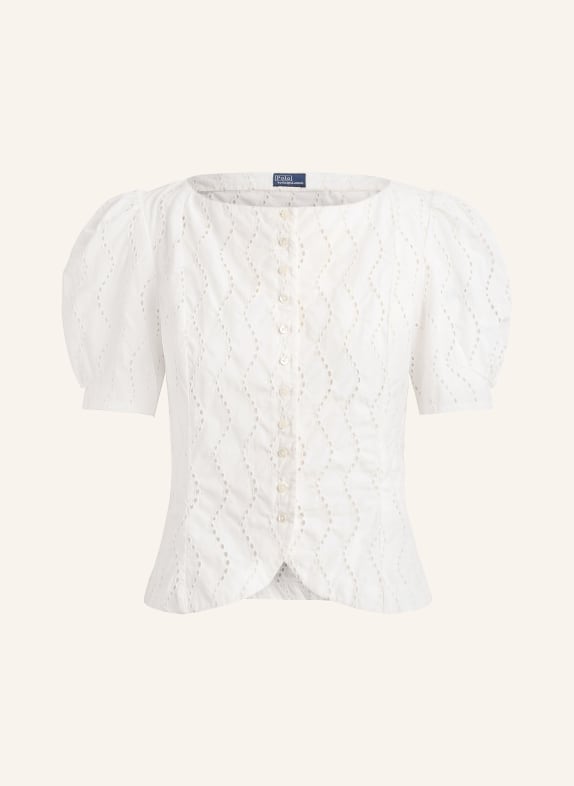 POLO RALPH LAUREN Bluse mit Lochspitze WEISS