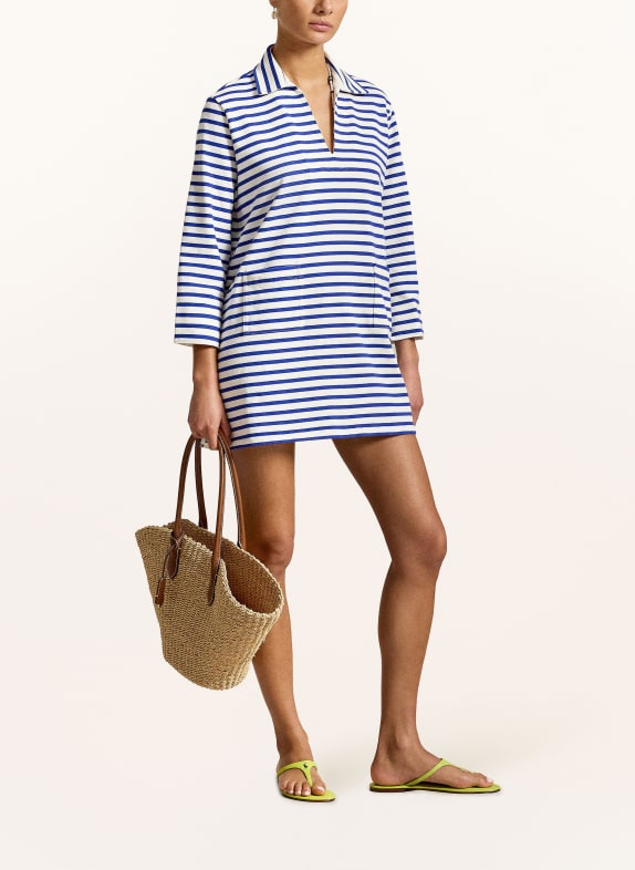 POLO RALPH LAUREN Jerseykleid BLAU / WEISS