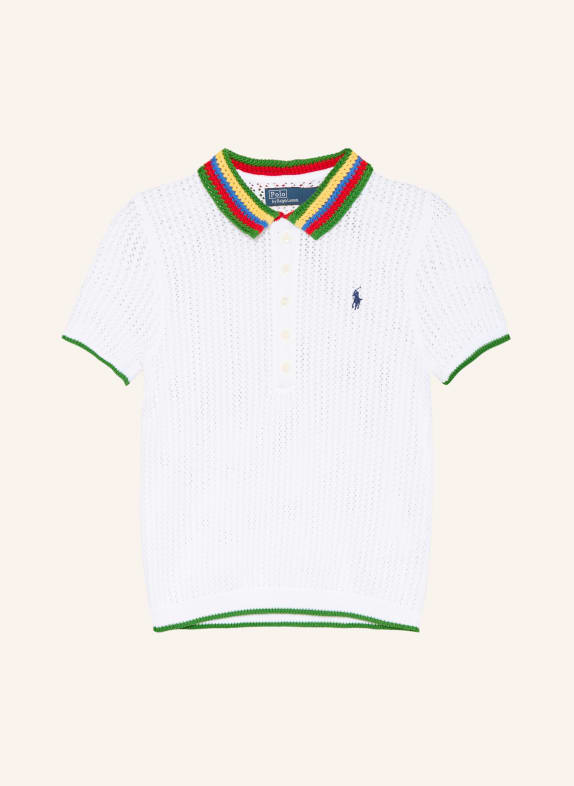 POLO RALPH LAUREN Polo en tricot BLANC / ROUGE / VERT