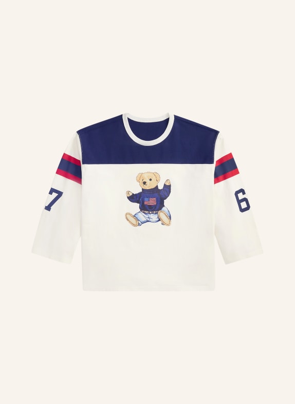 POLO RALPH LAUREN Longsleeve ECRU / ROT / BLAU