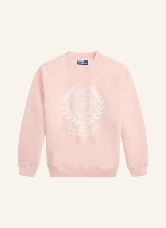 POLO RALPH LAUREN Mikina RŮŽOVÁ / BÍLÁ