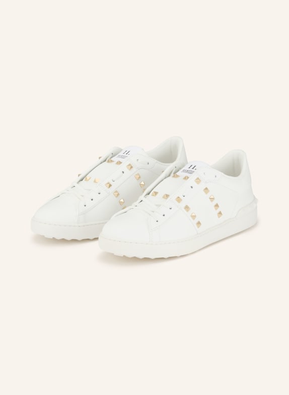 VALENTINO GARAVANI Sneaker ROCKSTUD UNTITLED mit Nieten WEISS / GOLD