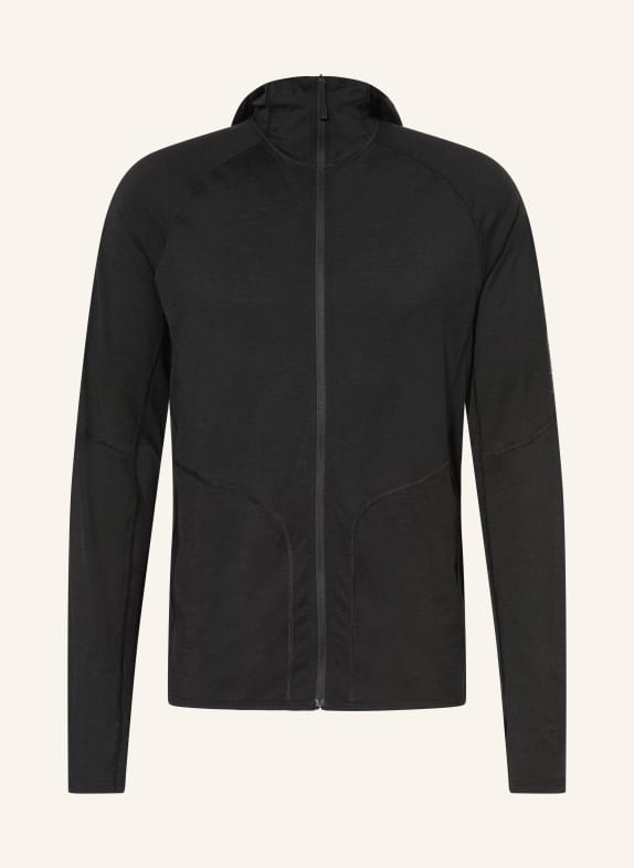 icebreaker 150 ACE Midlayer Jacket Made of Merino Wool BLACK