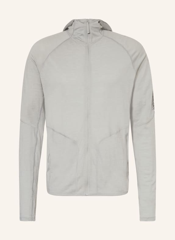 icebreaker 150 ACE Midlayer Jacket Made of Merino Wool LIGHT GRAY