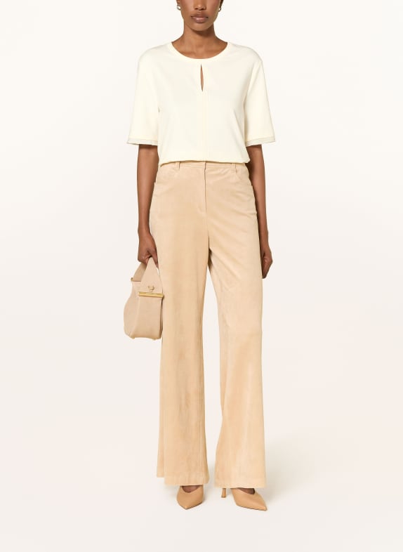 MARC CAIN T-shirt met uitsnijding 112 bright ecru