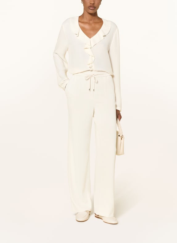 MARC CAIN Blouse met volants 112 bright ecru