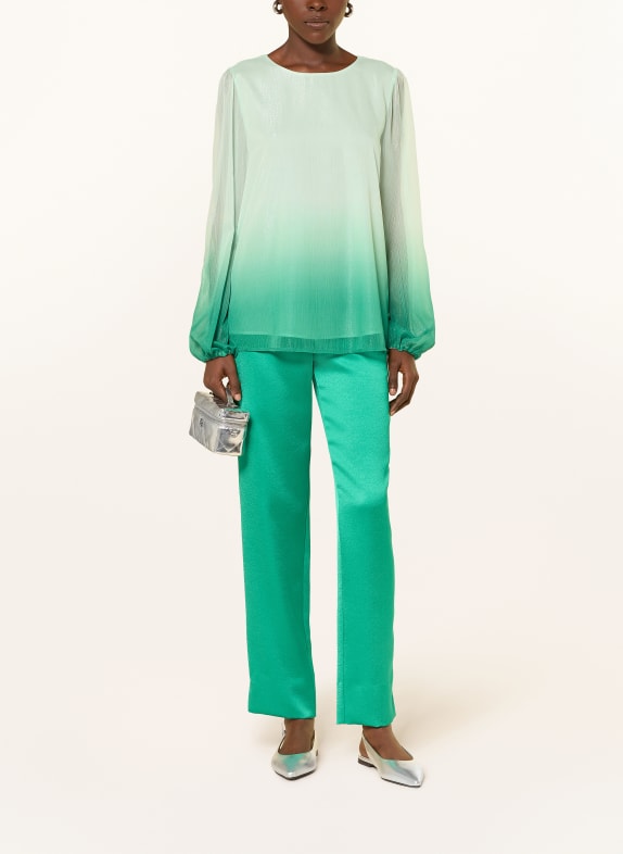 MARC CAIN Blouse met glittergaren 502 misty jade