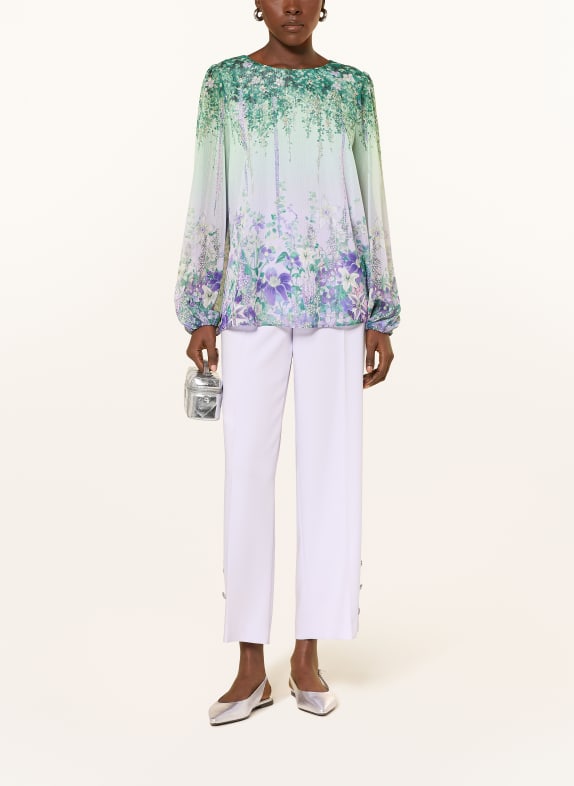 MARC CAIN Blouse met glittergaren 715 purple heather