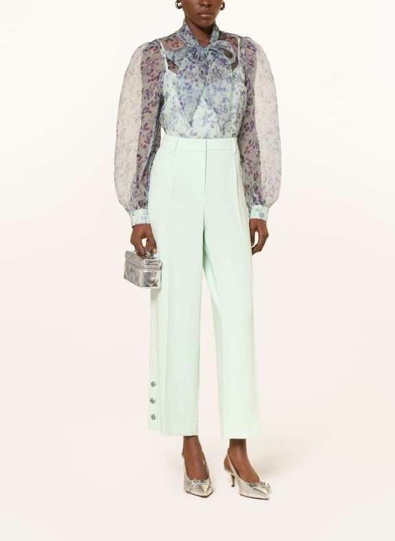 MARC CAIN Zijden blouse met strik 502 misty jade