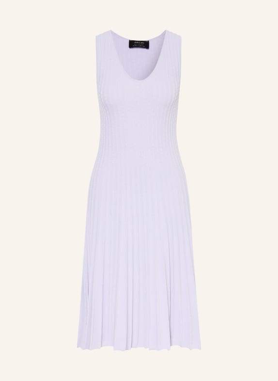 MARC CAIN Strickkleid mit Plissees und Glitzegarn 715 purple heather