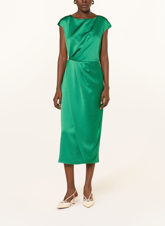 MARC CAIN Etuikleid aus Satin 553 pepper green