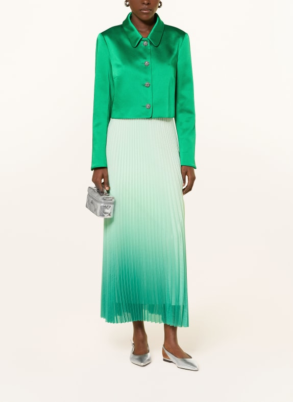 MARC CAIN Kort model jasje van satijn met sierstenen 553 pepper green