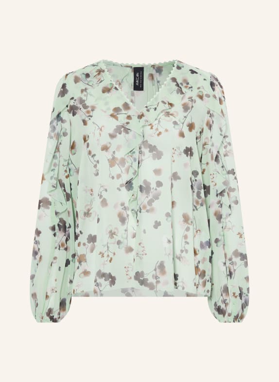 MARC CAIN Blusenshirt mit Volants 505 silt green