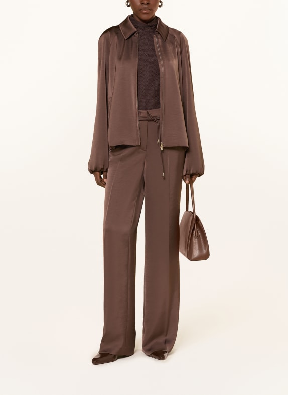 MARC CAIN Marlene-broek WARRI van satijn MARRON FONCÉ