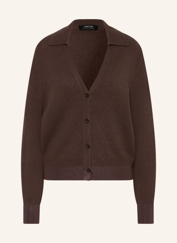 MARC CAIN Strickjacke aus Cashmere 697 seal brown