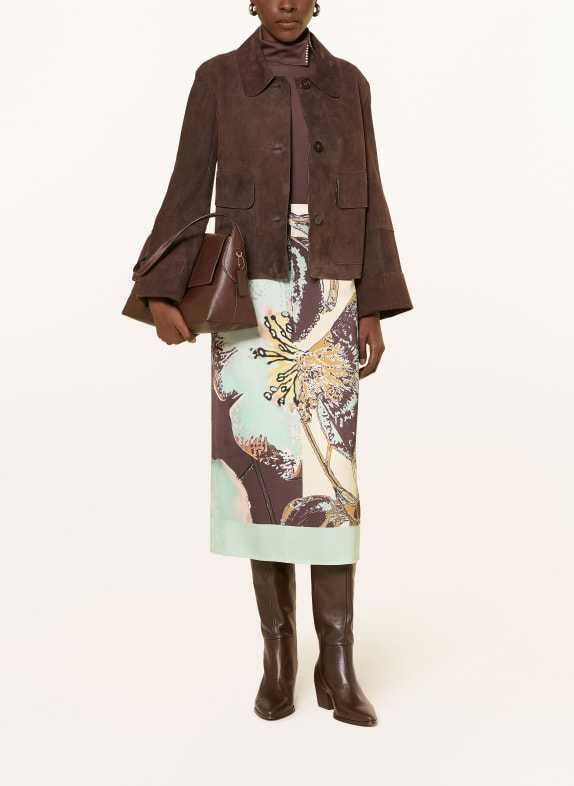 MARC CAIN Satijnen rok 505 silt green
