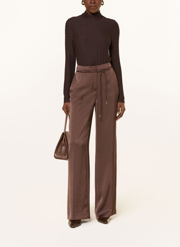 MARC CAIN T-shirt met lange mouwen 697 seal brown
