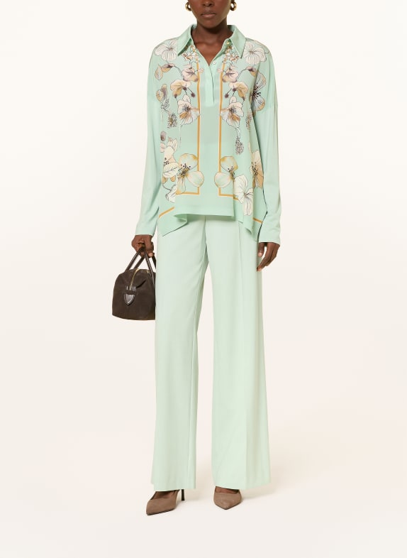 MARC CAIN Blouse van gemengde materialen 505 silt green