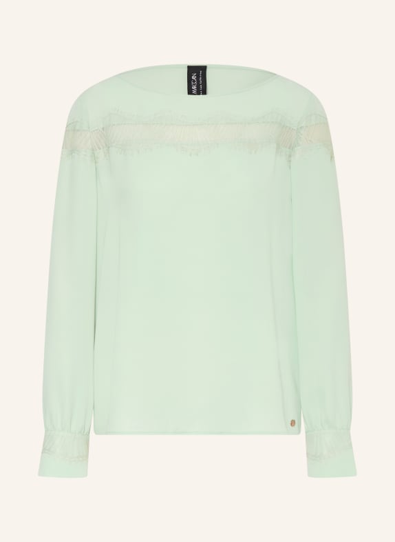 MARC CAIN Blusenshirt mit Spitze 505 silt green