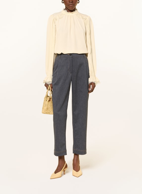 MARC CAIN Blouse met kant 126 lamb`s wool