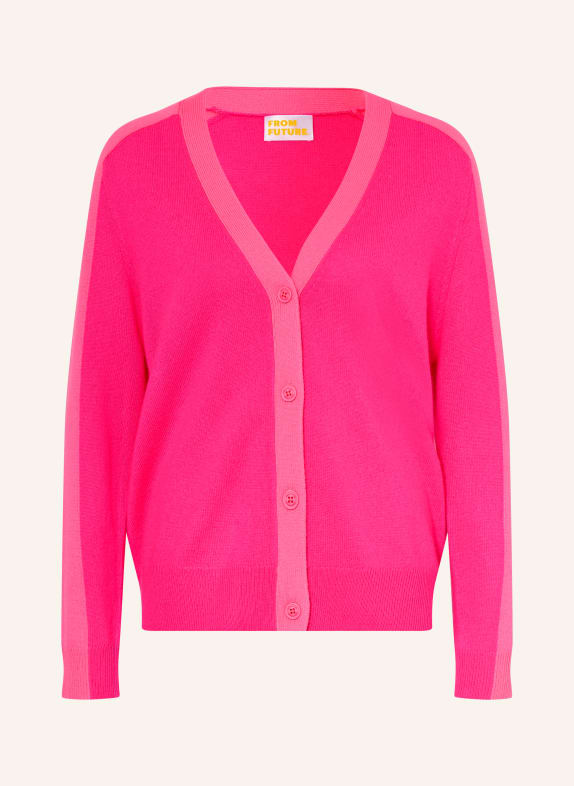 FROM FUTURE Strickjacke aus Cashmere NEONPINK / NEONROSA