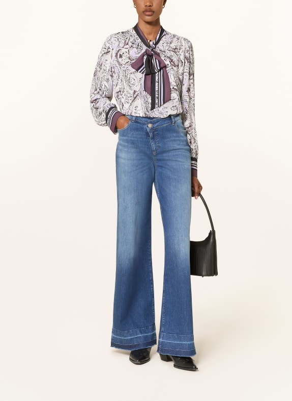 MARC CAIN Blouse met afneembare strik 724 purple rose