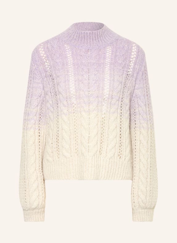 MARC CAIN Sweater with glitter yarn 724 purple rose