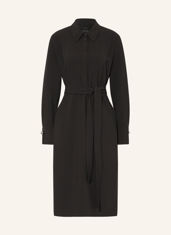 MARC CAIN Shirt dress 900 black new