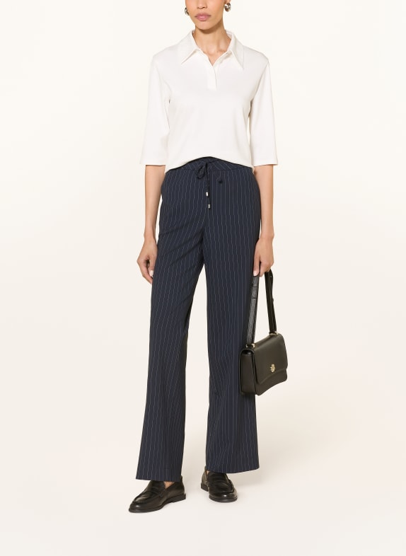 MARC CAIN Jersey poloshirt met 3/4-mouwen en strass-steentjes 110 off