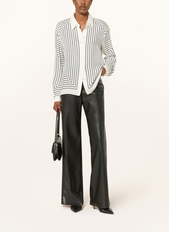 MARC CAIN Overhemdblouse met zijde 190 white and black