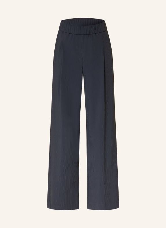 MARC CAIN Spodnie typu marlene z paskami z galonu 394 navy