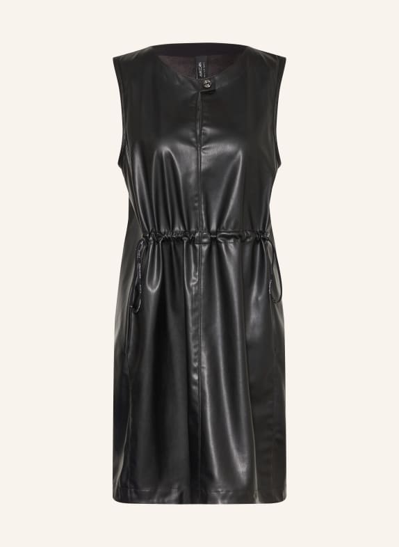 MARC CAIN Klänning i läderlook 900 black new