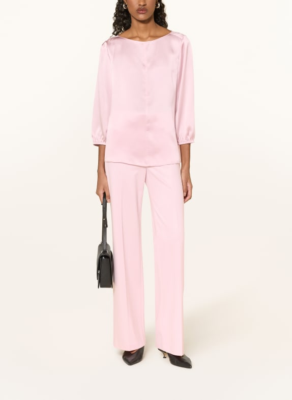MARC CAIN Zijden blouse met 3/4-mouwen 208 chalk pink