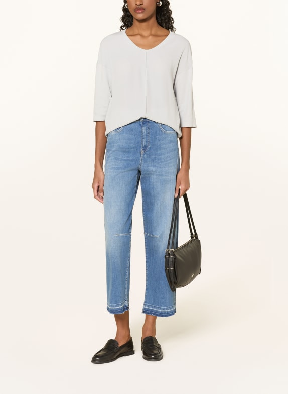 MARC CAIN Shirt van gemengde materialen met 3/4-mouwen 812 vapor blue