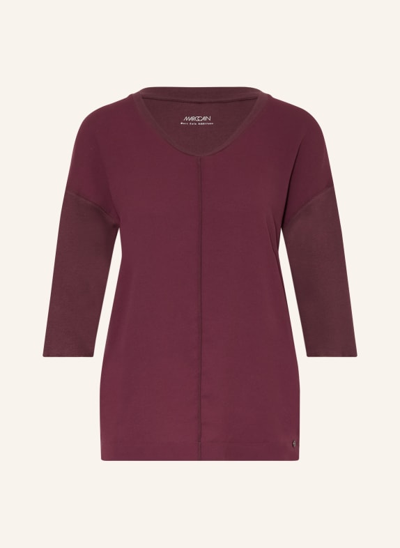 MARC CAIN Bluse i blandet materiale med 3/4-ærmer 296 winetasting