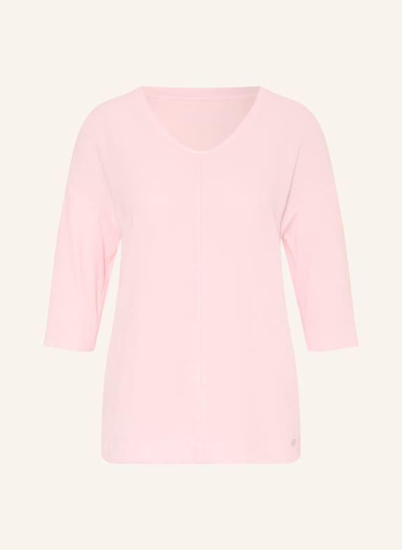 MARC CAIN Mixed-fabric shirt with 3/4 sleeves 208 chalk pink
