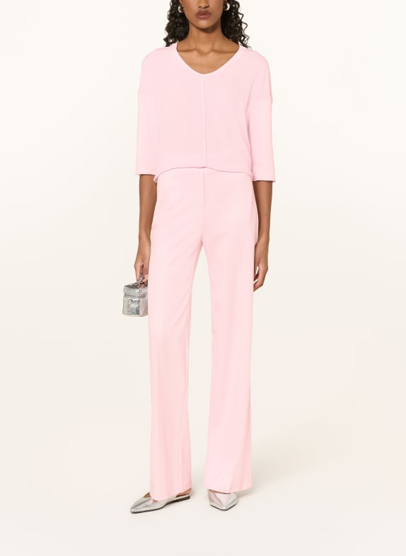 MARC CAIN Shirt van gemengde materialen met 3/4-mouwen 208 chalk pink