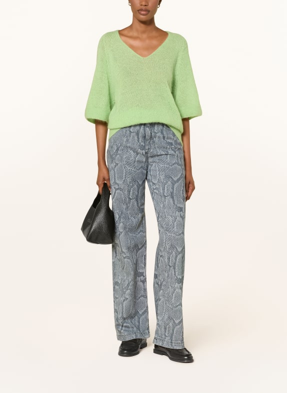 MARC CAIN Strickshirt mit Alpaka und Mohair 530 patina green
