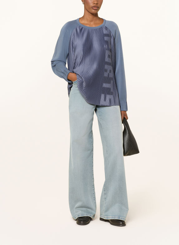 MARC CAIN Sweatshirt met plooien 380 grisaille