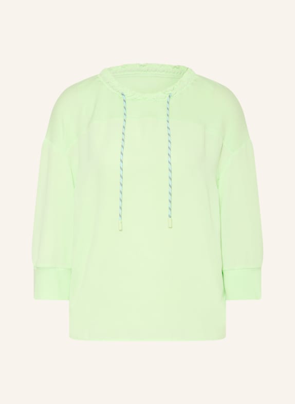 MARC CAIN Blusenshirt im Materialmix mit 3/4-Arm 530 patina green