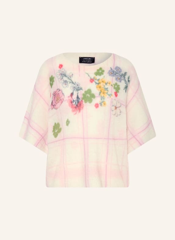 MARC CAIN Svetr s alpakou a 3/4 rukávy 208 chalk pink