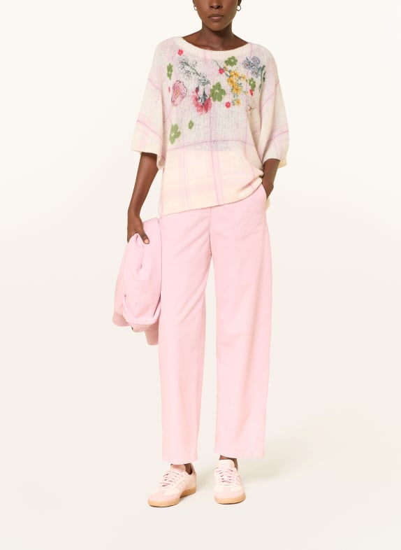 MARC CAIN Trui van alpaca met 3/4-mouwen 208 chalk pink